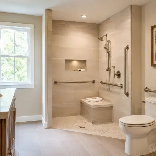 Accessible spa-inspired bathroom design