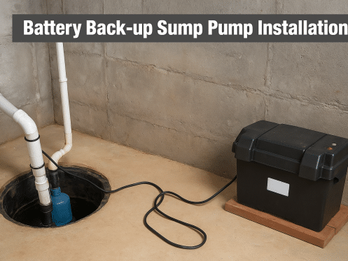 Battery Backup Sump Pump Installation
