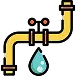 Illustration of a yellow leaking pipe