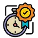 Gauge with a ribboned badge