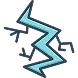 Icon showing a vertical pipe with a valve, a blue water droplet above, and a yellow shield with a checkmark