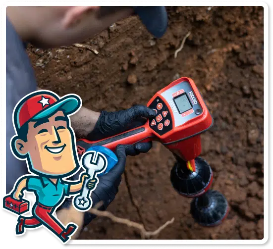 using a tool to detect leaks