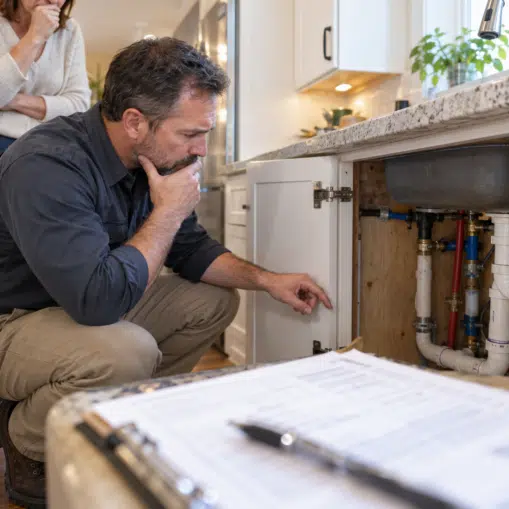 Under-Sink Plumbing Inspection