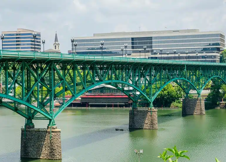 Gay Street Bridge in Tennessee River