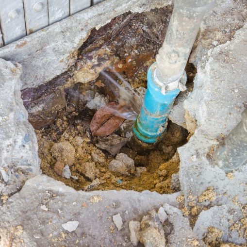 broken sewer line