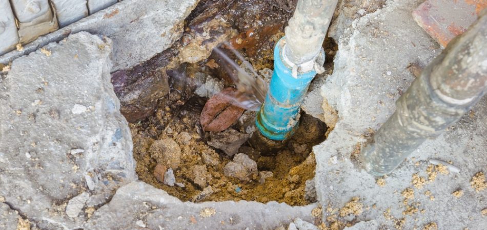 broken sewer line