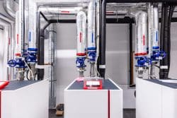 commercial water heater in the building