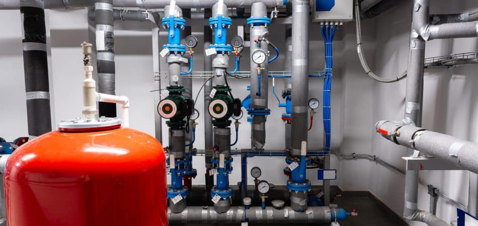 commercial water heater room