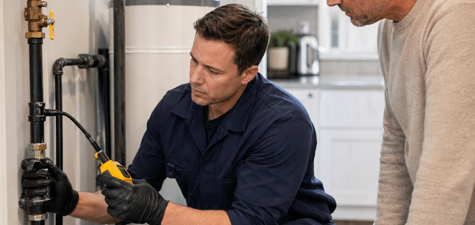 gas technician in a Maryville home