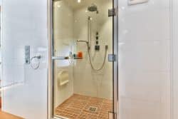 modern walk-in showers with glass door