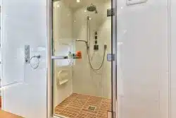 modern walk-in showers with glass door