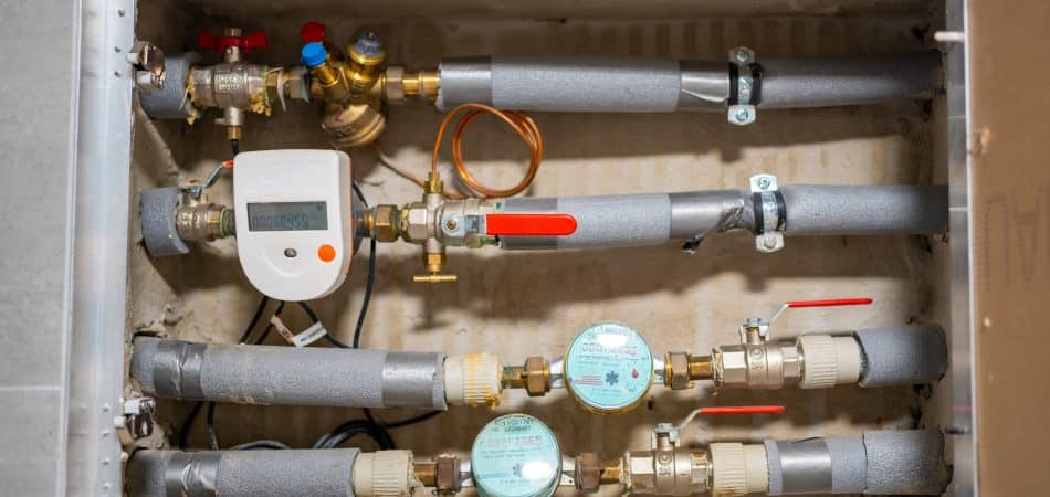 pipe and valve system with electronic leak detector