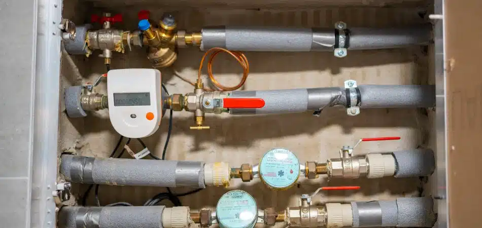 pipe and valve system with electronic leak detector