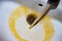 discolored water from a faucet