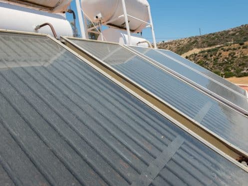 solar panel system for hot water