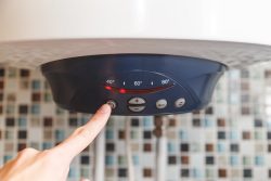 Switch off an electric boiler.