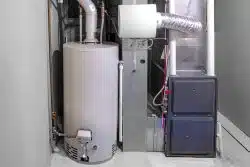 Residential water heater and HVAC system installed
